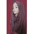 Maroon Polka dots both side wearable hijab